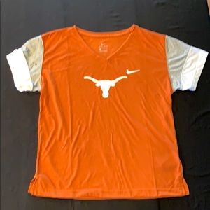 Burnt orange Dri-fit shirt with Longhorn image